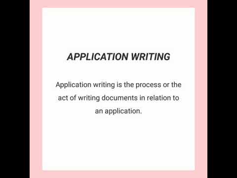 application writing class 6