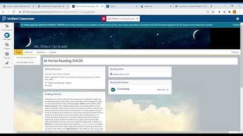 2020 Unified Classroom Tutorial