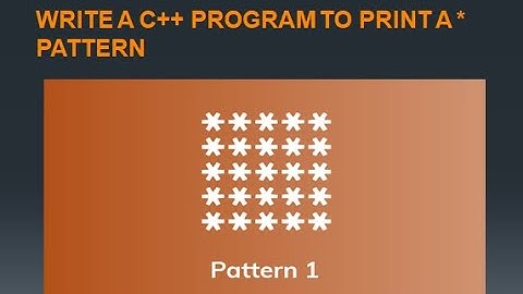 Write C++ Program to Print * Pattern Program Using Nested For Loop | Nested For Loop to Print Stars
