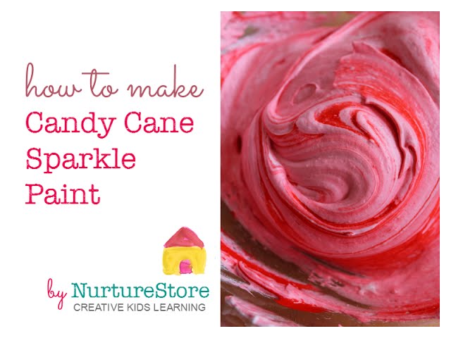 Candy Cane Activities - Candy Cane Puffy Paint ~ Learn Play Imagine