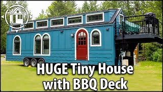 Big Fancy TINY HOUSE with BBQ Deck. Better Than An RV!