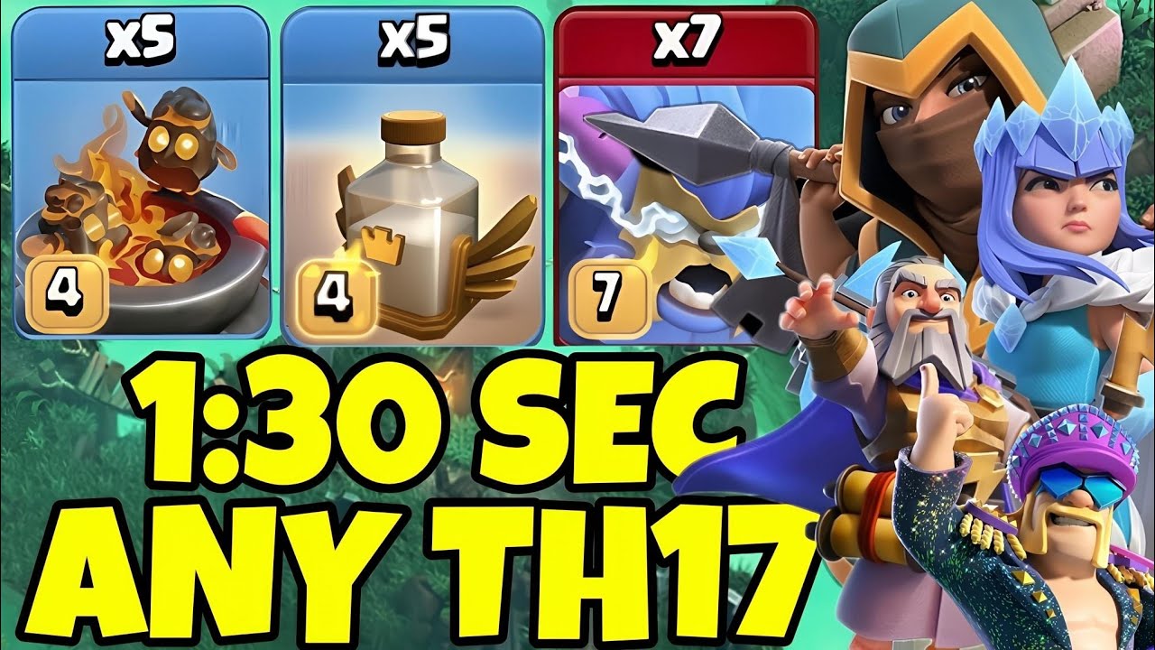 TH17 Furnace + Super Yeti + Revive Spell Attack Strategy | TH17 Attack Strategies (Clash of Clans)