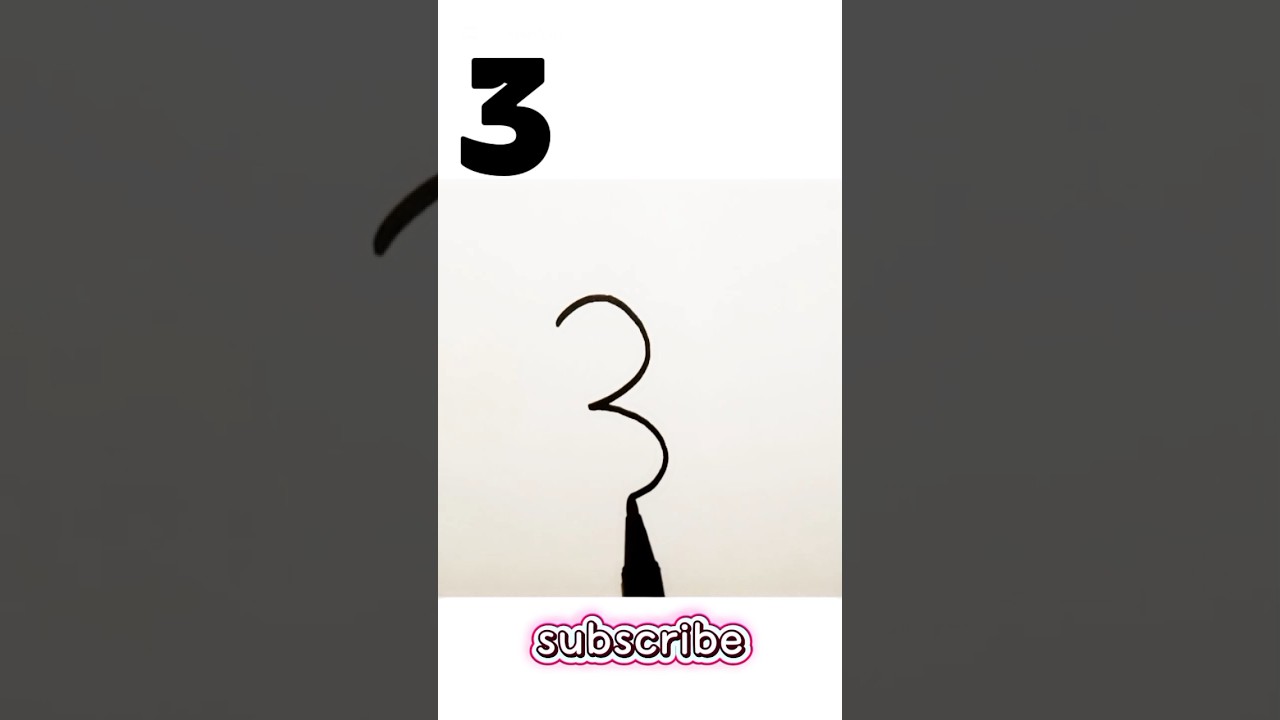 Fish Drawing Trick with Number 3 | Easy & Creative Drawing Idea