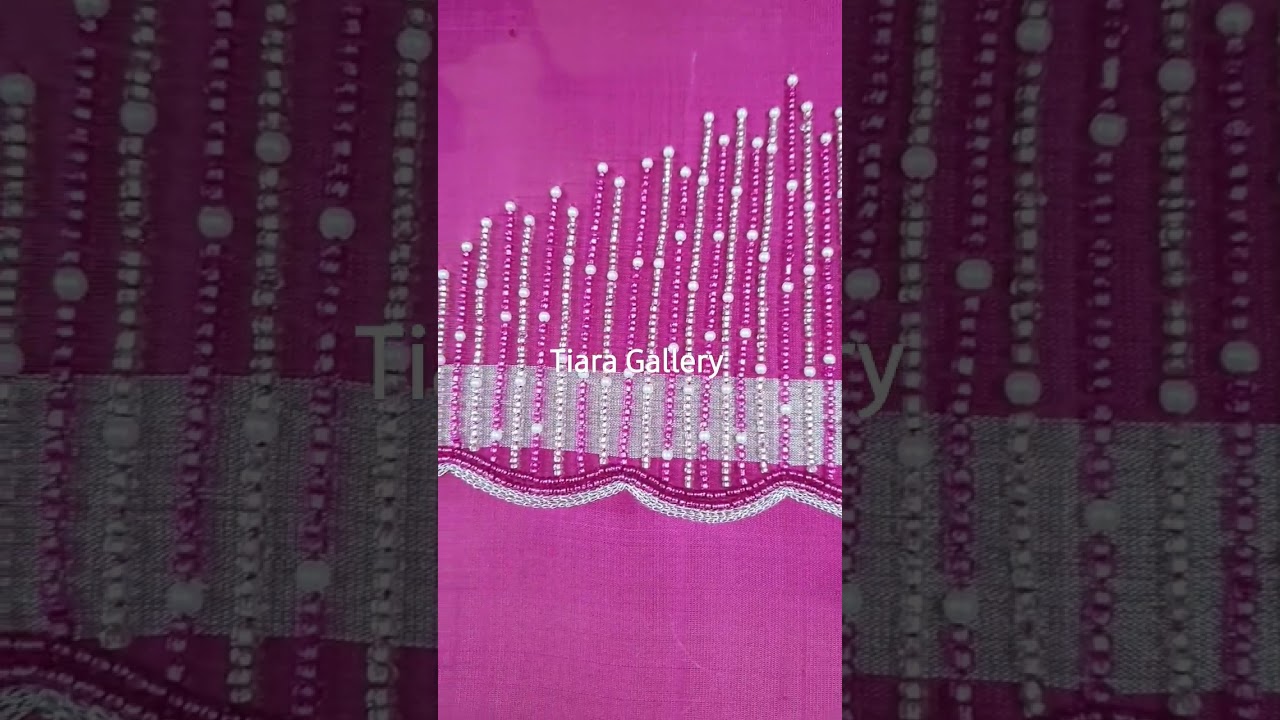 silver bead aari work.. 