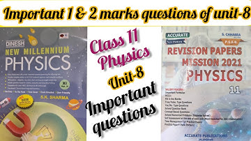 Important 1 and 2 marks Questions of unit-8 Class 11 #physics #class11 #thermodynamics #Rimple_mam