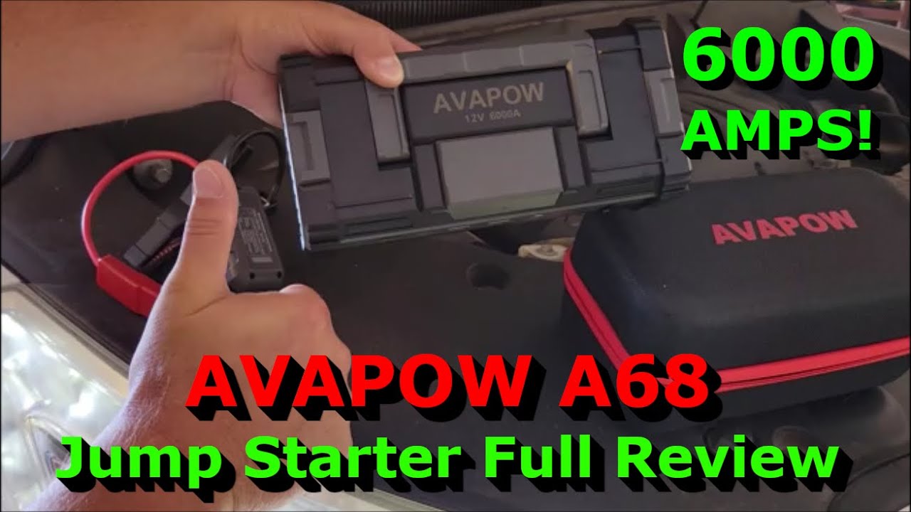 AVAPOW 6000A Car Battery Jump Starter Powerful Car Jump Starter with  Dual