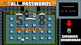 All Passwords of Super Bomberman (SNES)