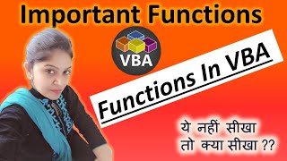 Excel VBA Functions in excel | Excel VBA for beginners  | Date Function in excel VBA