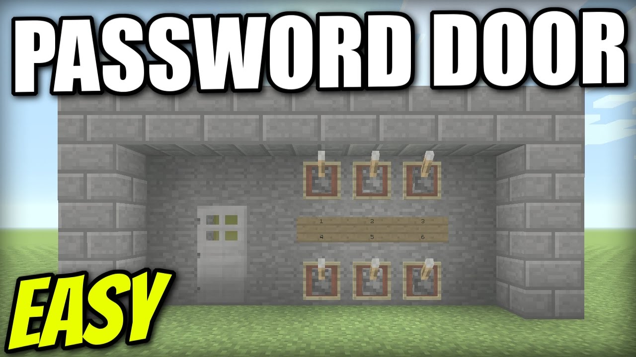 Minecraft Ps4 Password Door Tutorial Pe Xbox Ps3 Wii U Youtube