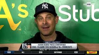 Aaron Boone on big games from Judge and Cole Wealth