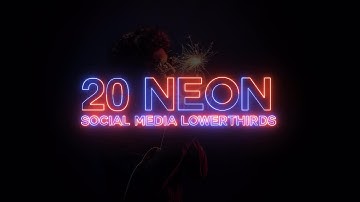 20 Neon Social Media Lower Thirds After Effects Templates