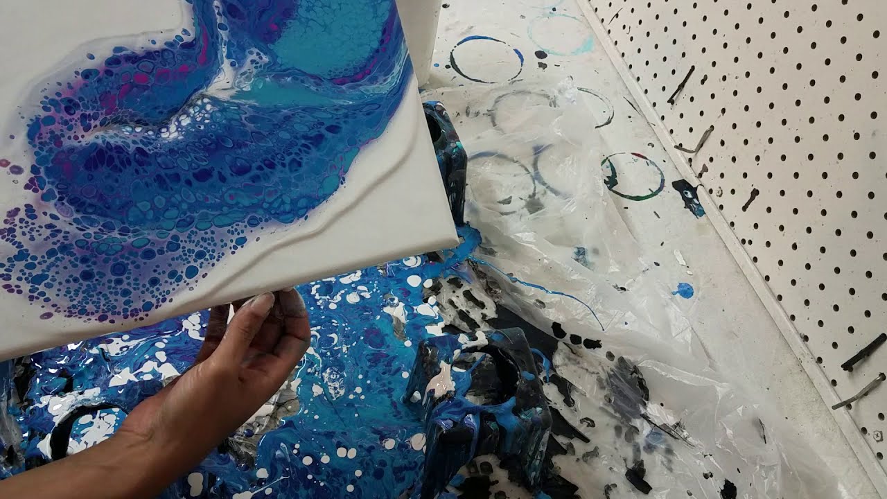 Acrylic Pouring Open Cup Drag with Negative Space! - YouTube