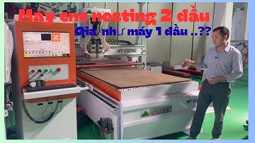Review máy cnc nesting 2 đầu làm việc Holztek HT-1325M2 | Giá rẻ như máy 1 đầu.