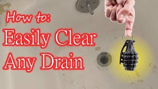 Please "thumbs up" this video and help us reach our 1000 subscribers
goal!!! how to unclog a bathtub drain tub toilet without plunger...