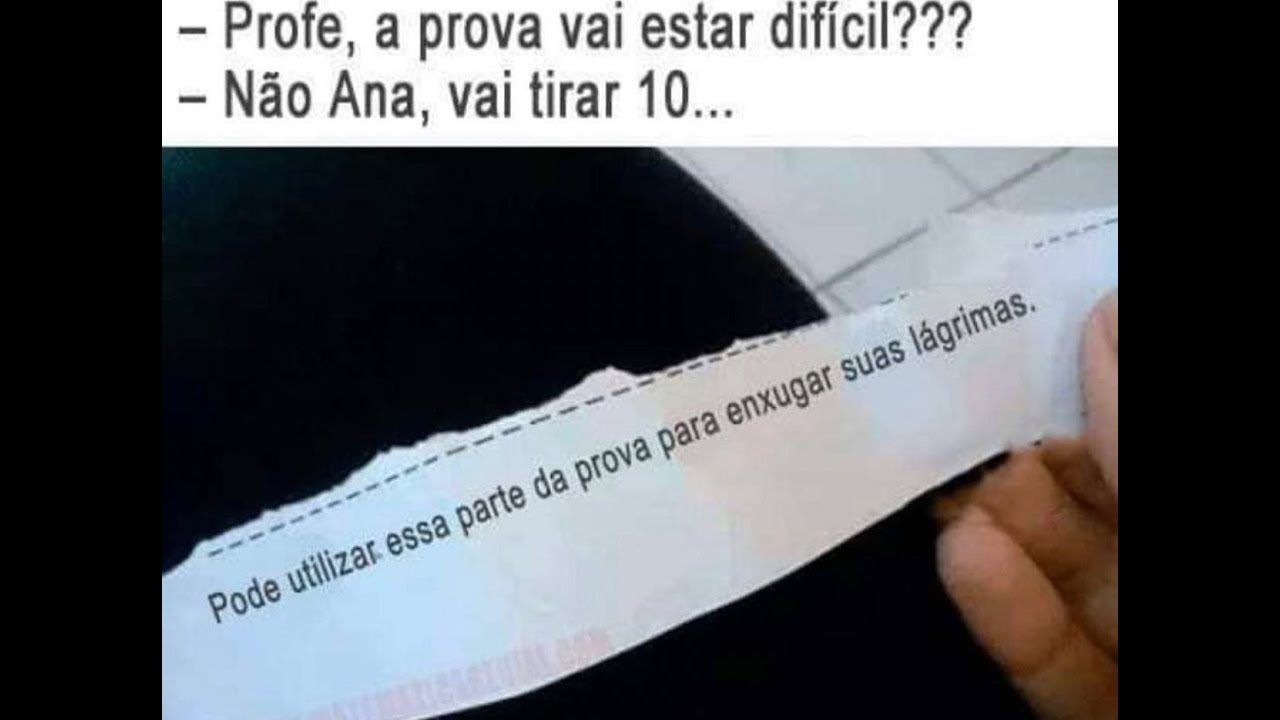 MEMES EM IMAGENS - A Prova Vai Ser Difícil? - YouTube