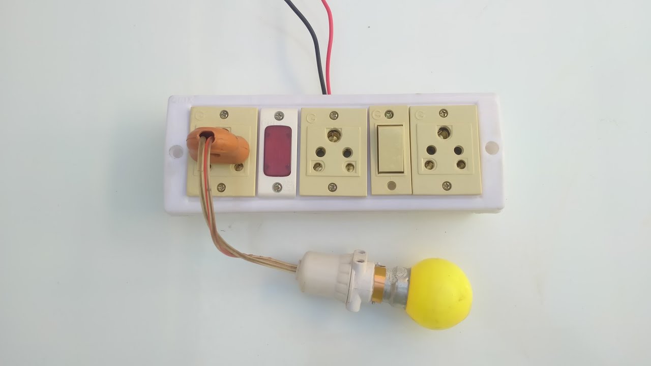 3 socket 1 switch 1 indicator board ki wiring kaise karen// how to make