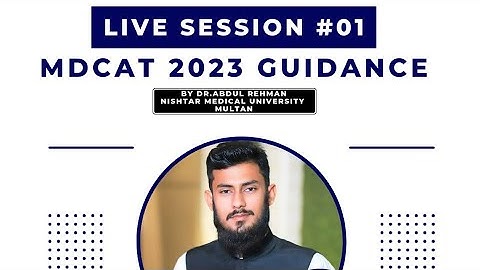 MDCAT 2023 Live Session 01 | Dr.Abdul Rehman | Medix Prep Point
