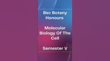 Molecular Biology Of The Cell Semester V Question Paper December 2024