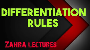 Calculus 1|| Basic differentiation rules for derivatives in Urdu /  Hindi || Maths Zahra lectures