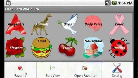 How to use FlashCard World Pro Android Application