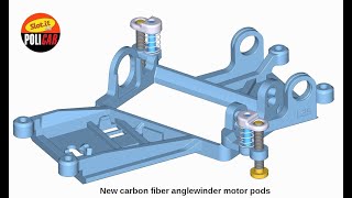 The new carbon fiber anglewinder motor mounts from Slot.it.