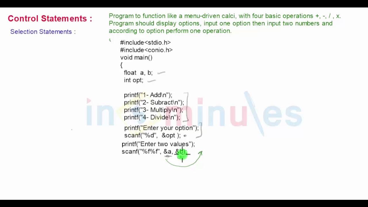 Program of Menu driven Calculator with switch case statement - YouTube