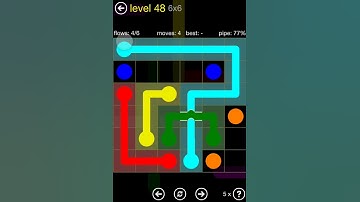 Flow Free Bridges Starter Pack 6x6 Level 48 Walkthrough