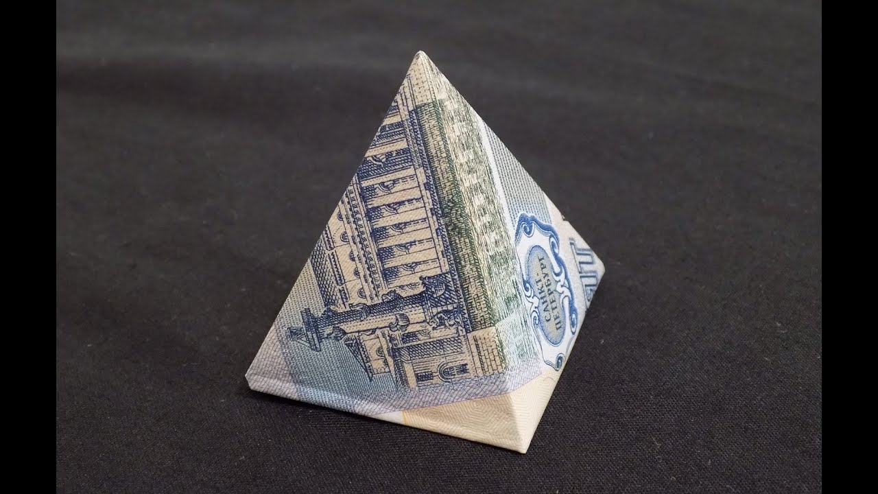 Треугольник из купюры. Пирамидка из купюры. Пирамида из купюр. Пирамида из денег. Пирамида из доллара для денег.