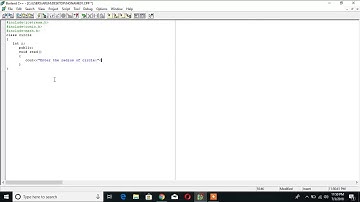 Area & Perimeter of circle using class in C++ in Borland C++ || TTT