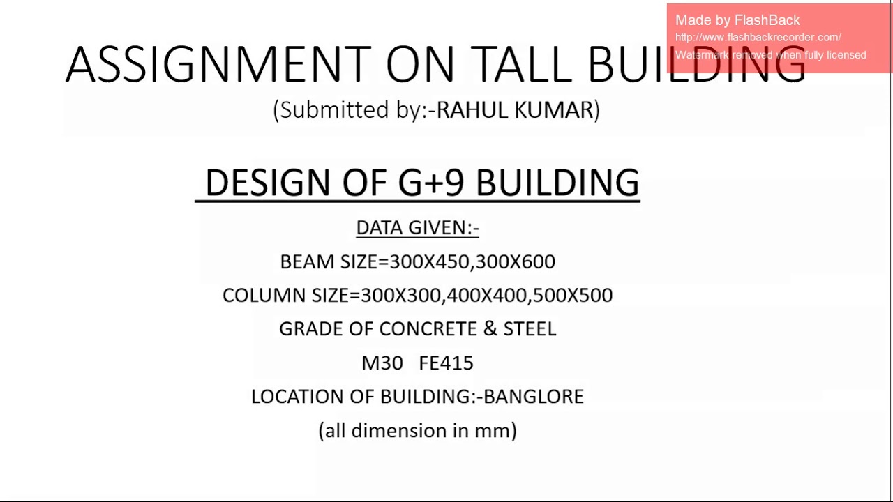 Tall Building Design - Project assignment for Skyfi Labs online course - by  Rahul Kumar