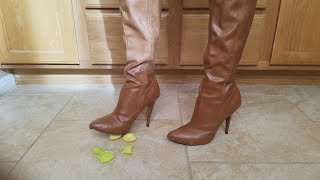 Asmr Crushing Toys & Plastic With High Heel Boots No Talking