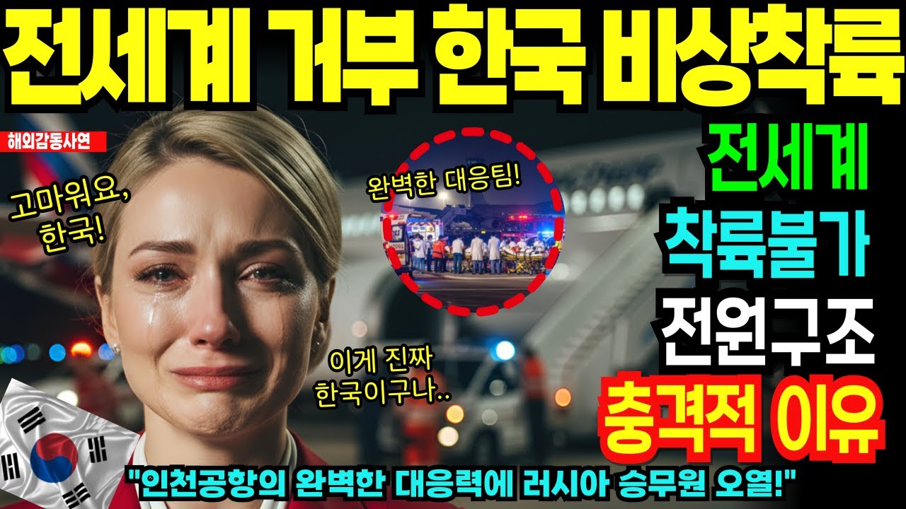 [해외감동사연] 전부 거부된 비상착륙… 인천공항만 문을 열었다｜러시아 베테랑 승무원 오열