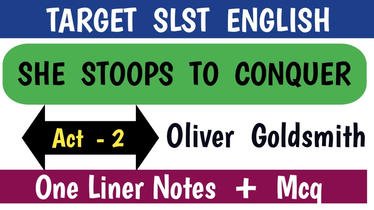 She Stoops to Conquer Mcq Questions
