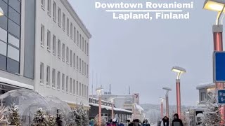 Rovaniemi Downtown, Artic Circle. Finland. Walking tour