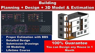 Building Planning Design 3D Modeling and Estimation in 1 Month