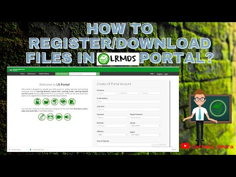 HOW TO REGISTER /DOWNLOAD FILES IN LRMDS PORTAL?