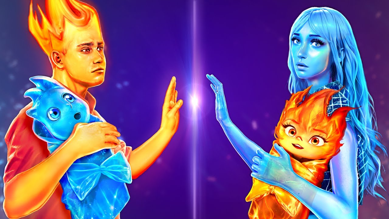 امبر و ويد من العناصر عندهم أطفال ! النار مقابل الميه أبتكارات الأهل