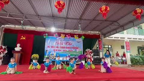 Màn chào hỏi của các bé lớp 3TA1 hội thi Bé với ATGT Trường Mầm Non Dương Thành