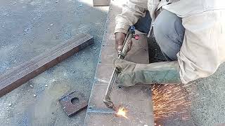 amazing fabrication and great skill hole gas cutting