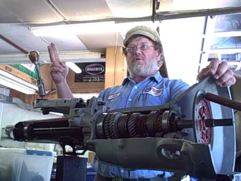 John Twist uses cutaway MG Transmission for demonstration at Brit Bits, Inc.