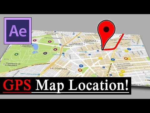 MAP LOCATION - GPS | After Effects Tutorial | (No Plugins)