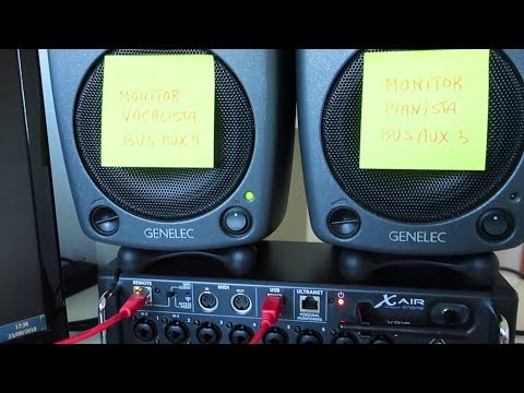 MESA BEHRINGER X-AIR XR18 - ENVÍOS A MONITORES de los músicos a través de los BUSES AUXILIARES
