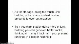 SEO Over-optimization Penalty