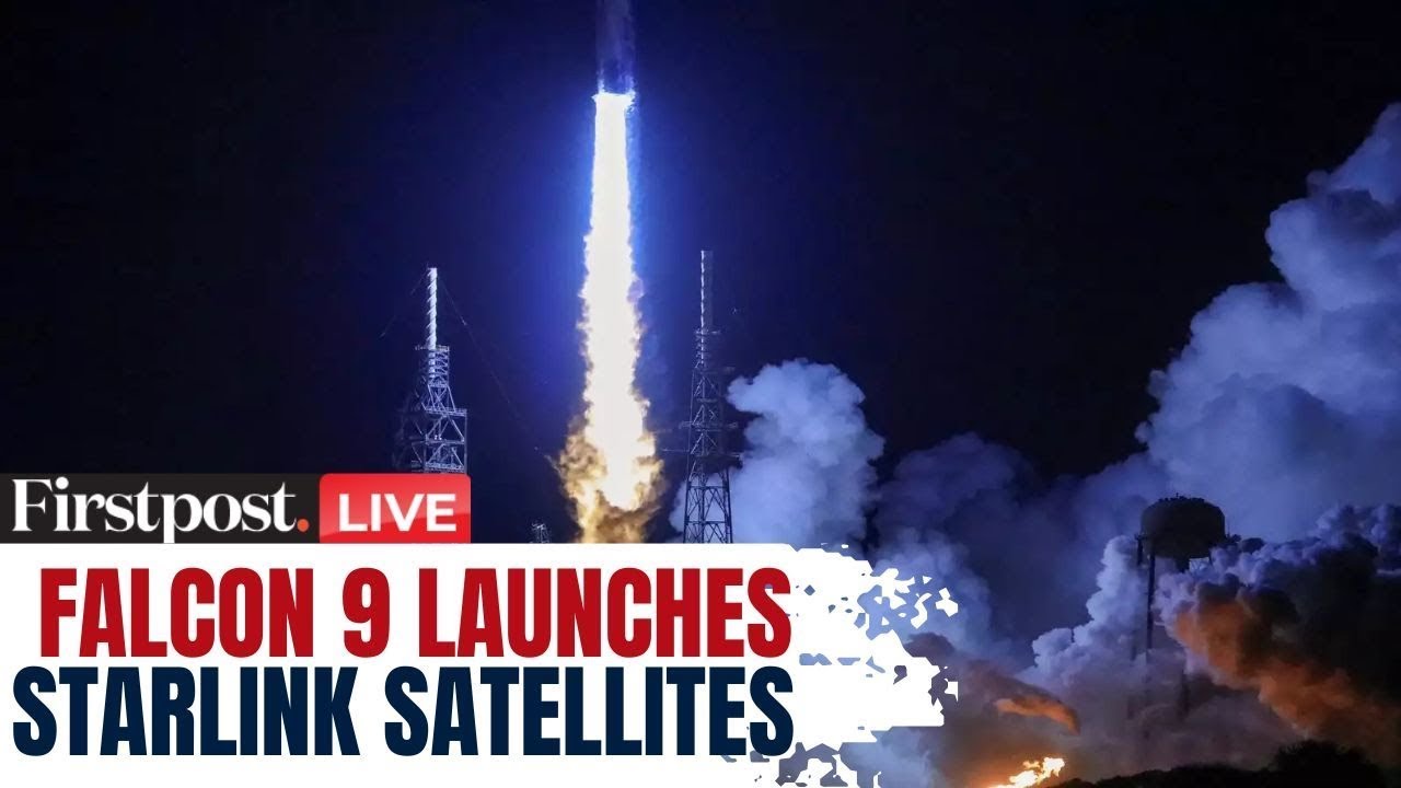 SpaceX LIVE: Falcon 9 Launches Starlink Satellites to Orbit from Santa ...