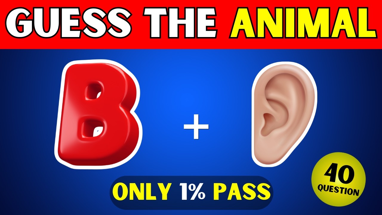 Only 1% Can Guess the Animal by Emoji 😱 | 40 Animal Emoji Quiz