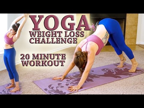Weight Loss YOGA Challenge Workout 3- 20 Minute Fat Burning Yoga Meltdown Beginner & Intermediate