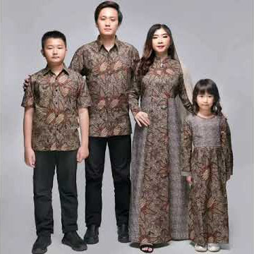 Baju batik gamis couple terbaru model terbaru Lebaran 2021