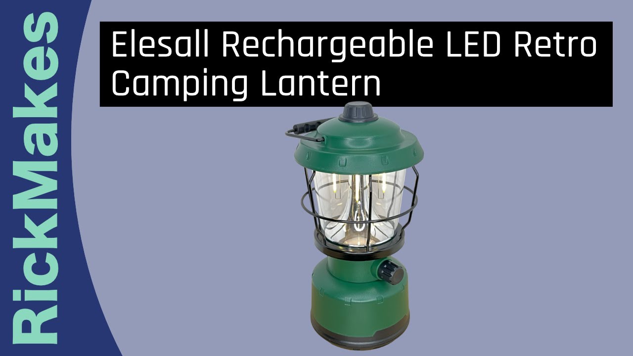 Retro LED Camping Lantern Rechargeable Tent Lights, Power Bank