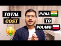 TOTAL COST OF MOVING FROM INDIA TO POLAND FOR STUDIES| STUDY IN POLAND 🇵🇱
