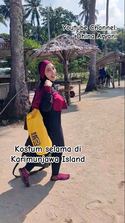 Kostum selama main di pantai2 cantik di Pulau utama Karimunjawa. Baju Renang 🏖 #travel #beachvibes